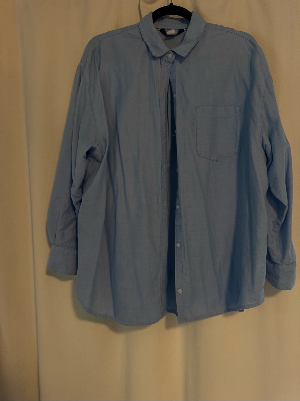 Old Navy Light Blue Boyfriend Button-Up Shirt